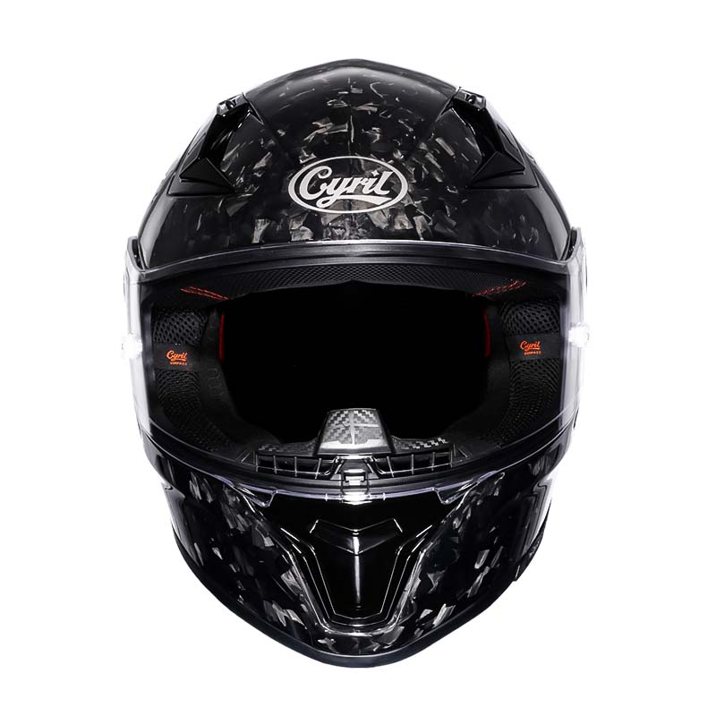 Leichter AH018-Motorradhelm aus Kohlefaser mit Vollvisier, DOT/ECE-zugelassen