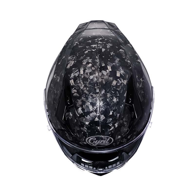 Leichter AH018-Motorradhelm aus Kohlefaser mit Vollvisier, DOT/ECE-zugelassen