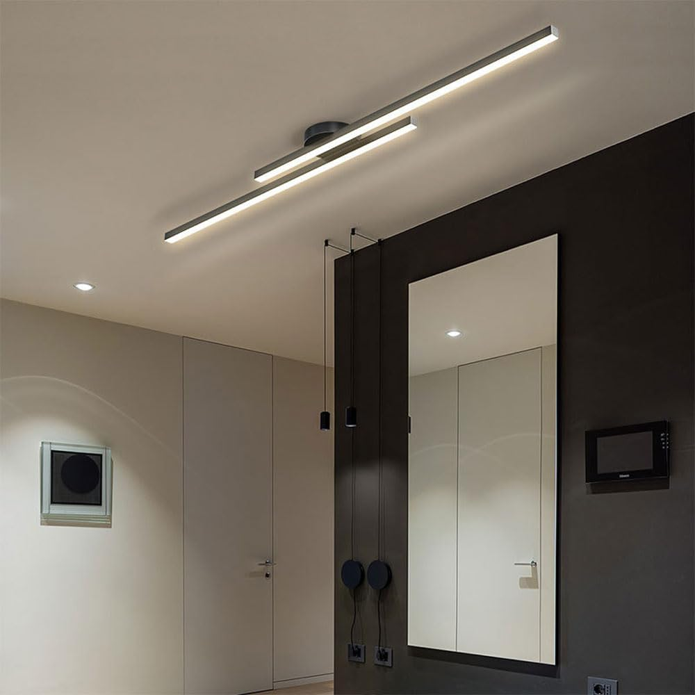 LumenVale Minimalistyczna aluminiowa lampa sufitowa LED — montaż półprzylegający, średnica 60 cm