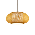 Birano Bamboo Pendant Light With Airy Lattice Shade Soft Glow