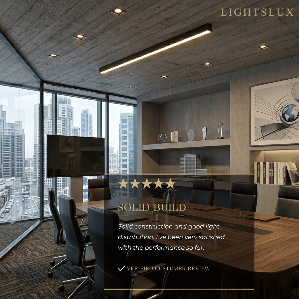 Minimalist Linear LED Ceiling Light – Black for Living Room - Flindria