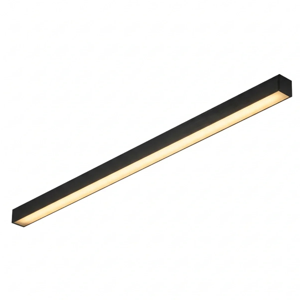 Minimalist Linear LED Ceiling Light – Black for Living Room - Flindria