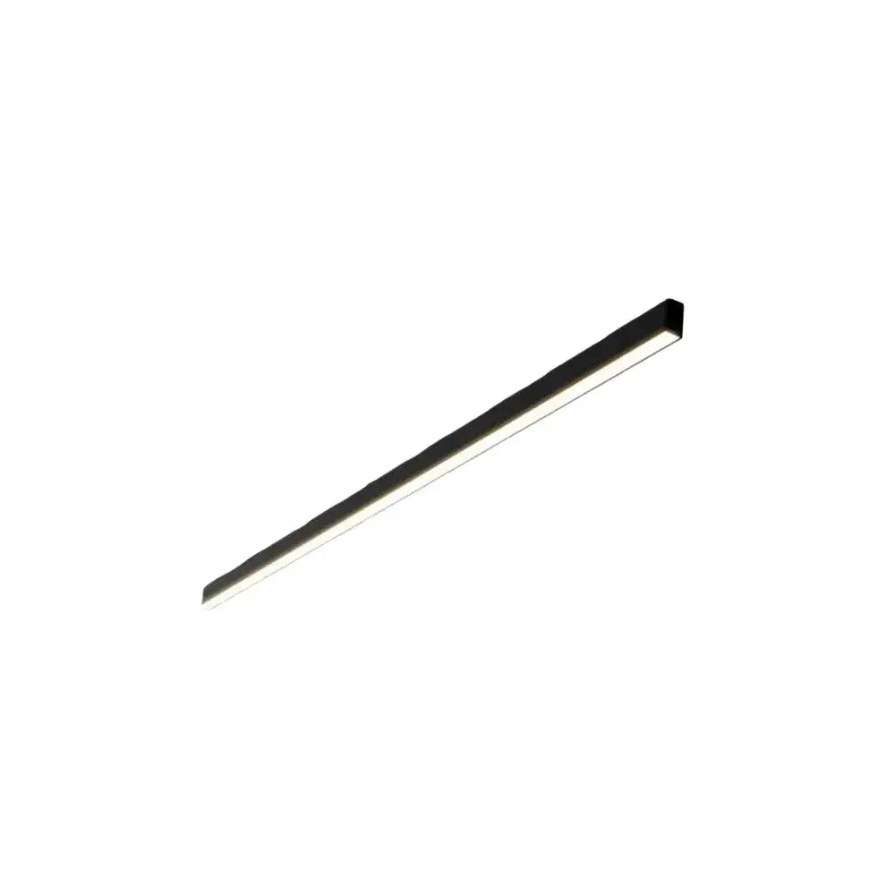 Minimalist Linear LED Ceiling Light – Black for Living Room - Flindria