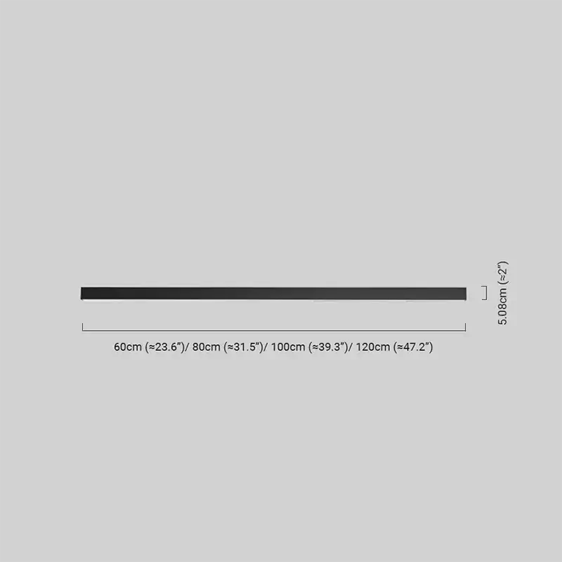 Minimalist Linear LED Ceiling Light – Black for Living Room - Flindria