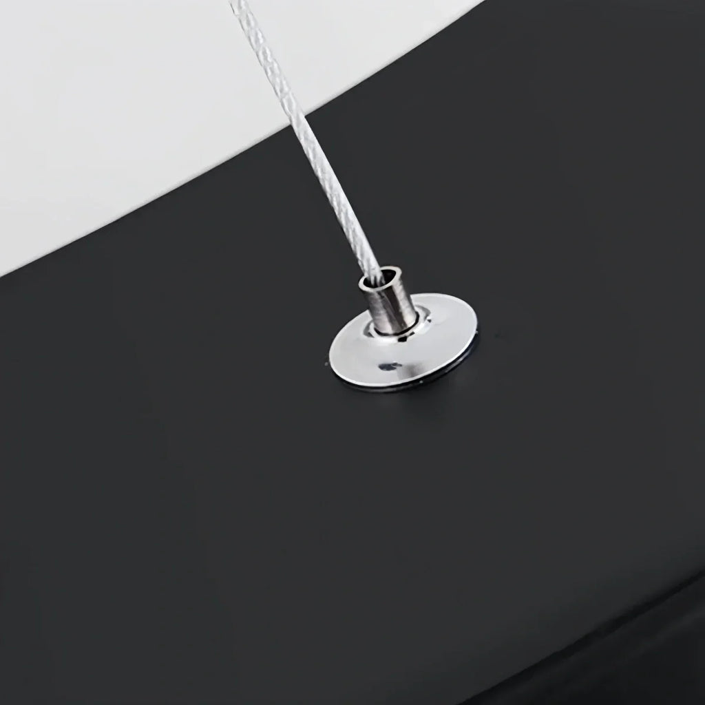 Modern Ring Pendant Light - Black Acrylic for Dining Room - Flindria