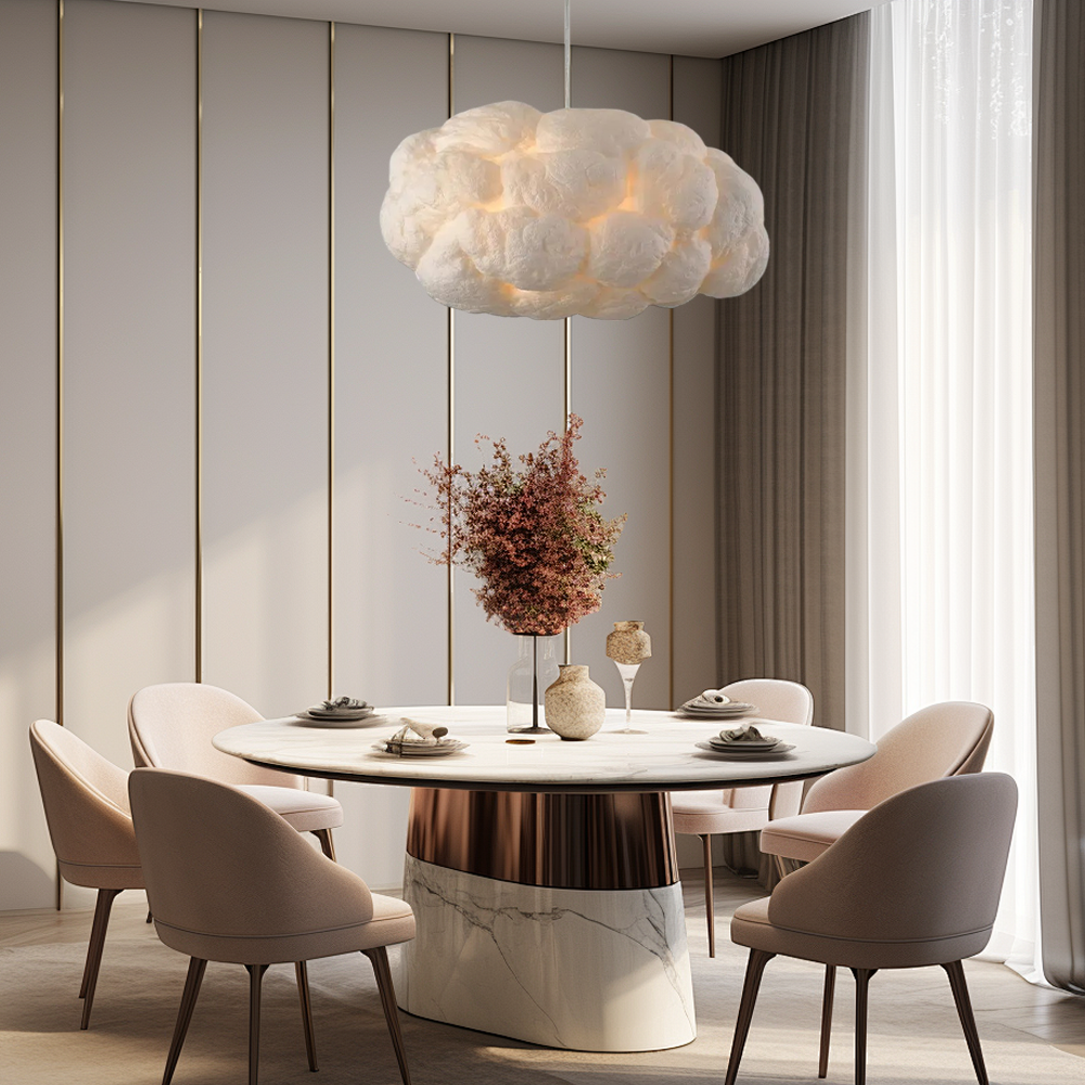 Nordic Cloud Pendant Light - LED White for Living Room - Flindria