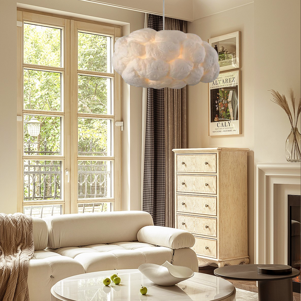 Nordic Cloud Pendant Light - LED White for Living Room - Flindria