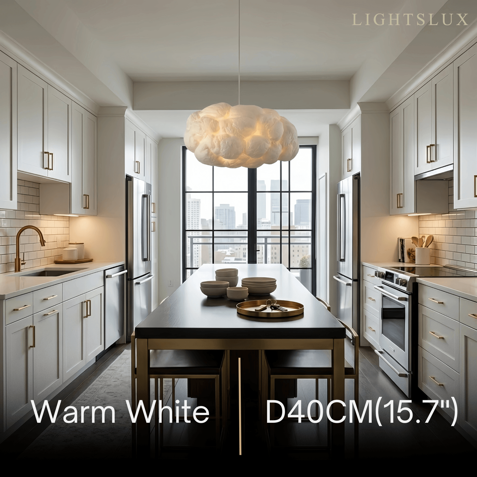 Nordic Cloud Pendant Light - LED White for Living Room - Flindria