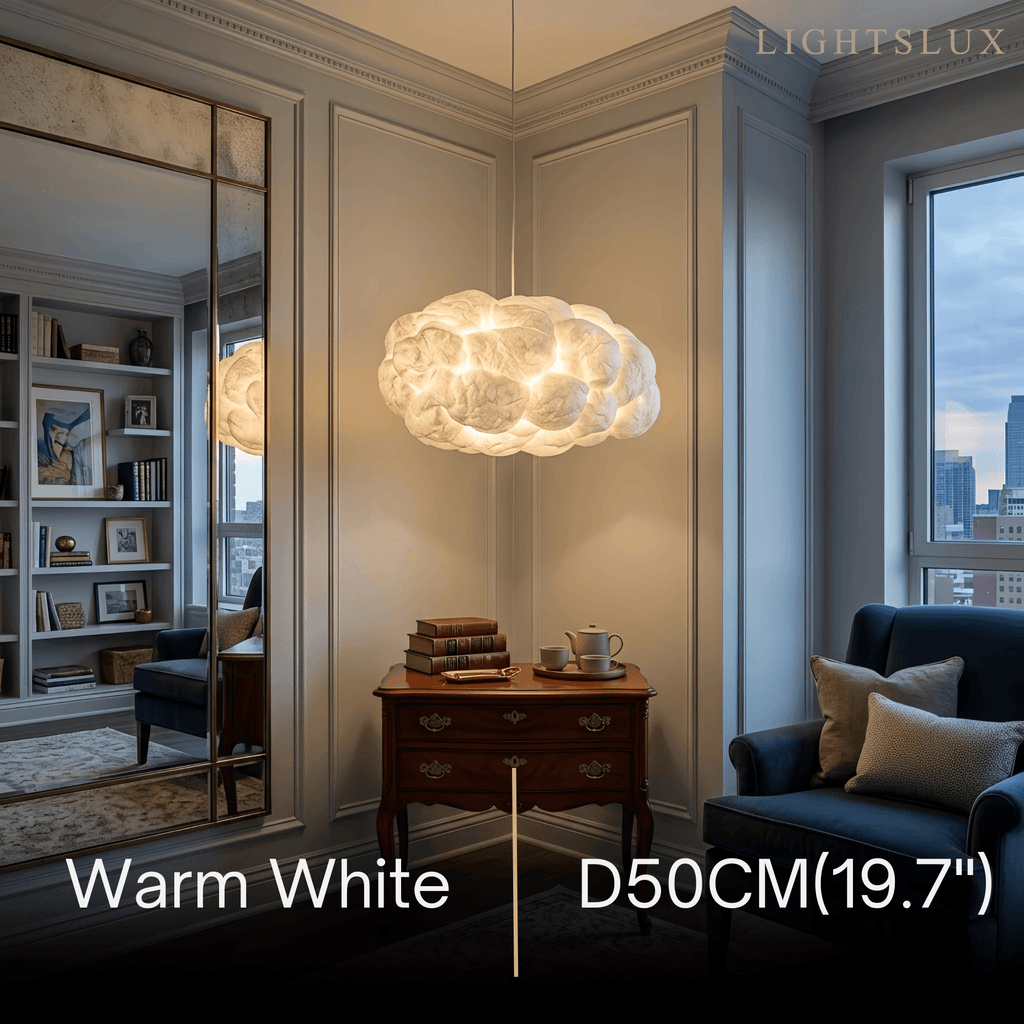 Nordic Cloud Pendant Light - LED White for Living Room - Flindria