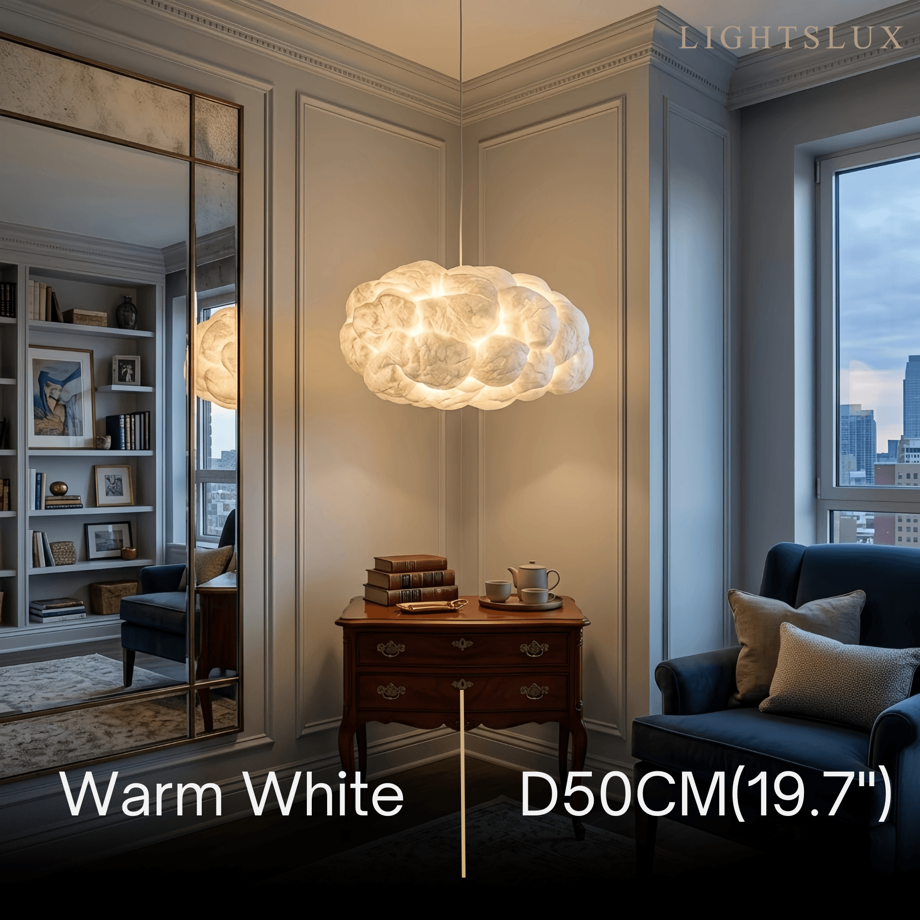 Nordic Cloud Pendant Light - LED White for Living Room - Flindria
