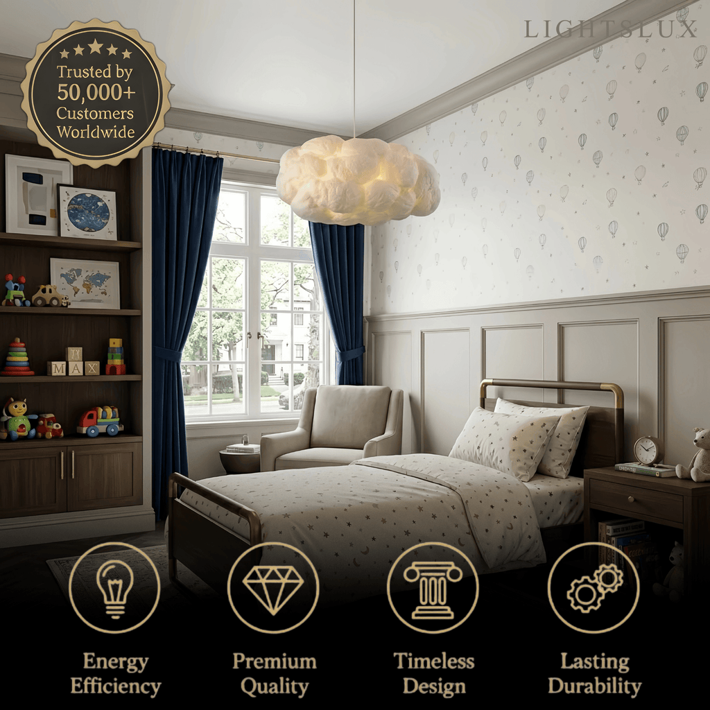 Nordic Cloud Pendant Light - LED White for Living Room - Flindria