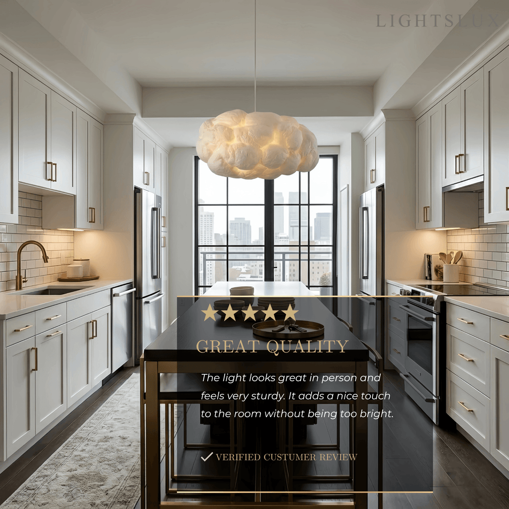 Nordic Cloud Pendant Light - LED White for Living Room - Flindria