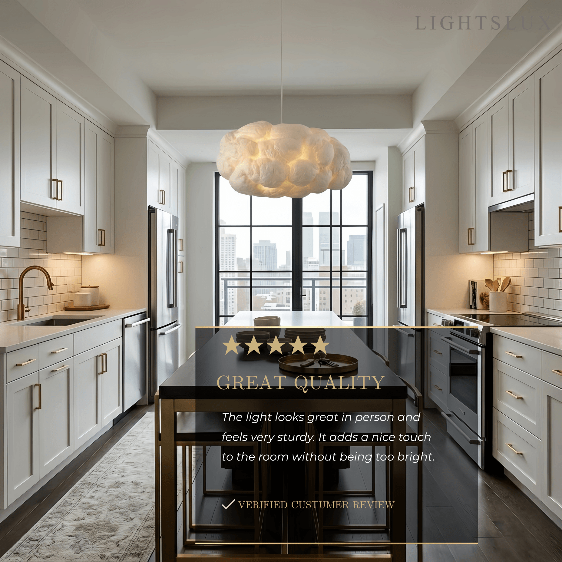 Nordic Cloud Pendant Light - LED White for Living Room - Flindria