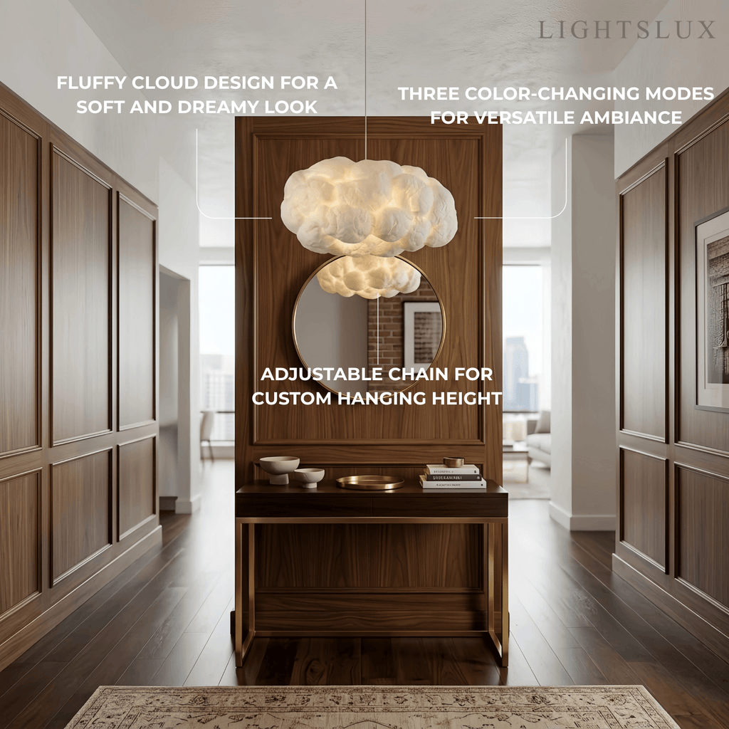 Nordic Cloud Pendant Light - LED White for Living Room - Flindria