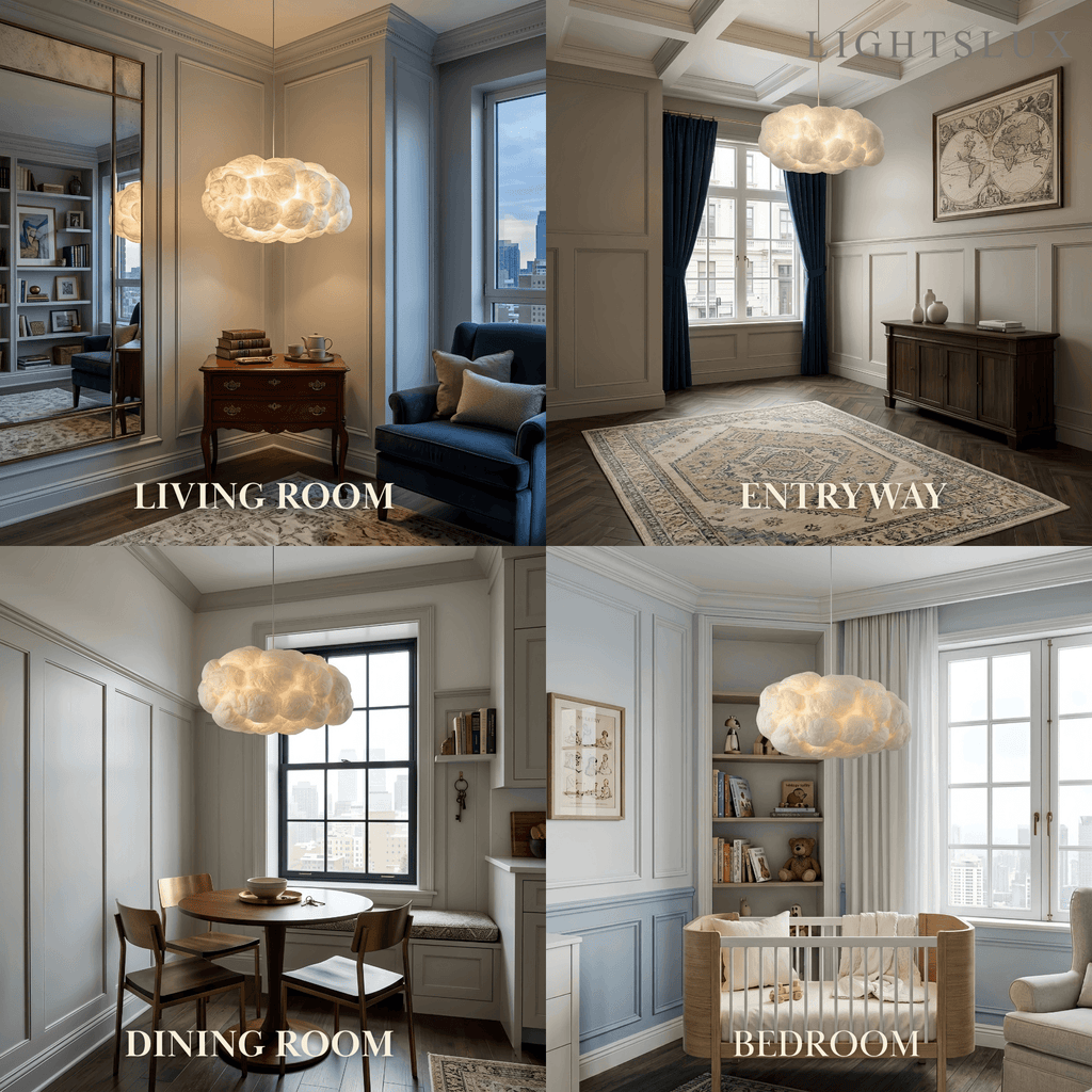 Nordic Cloud Pendant Light - LED White for Living Room - Flindria