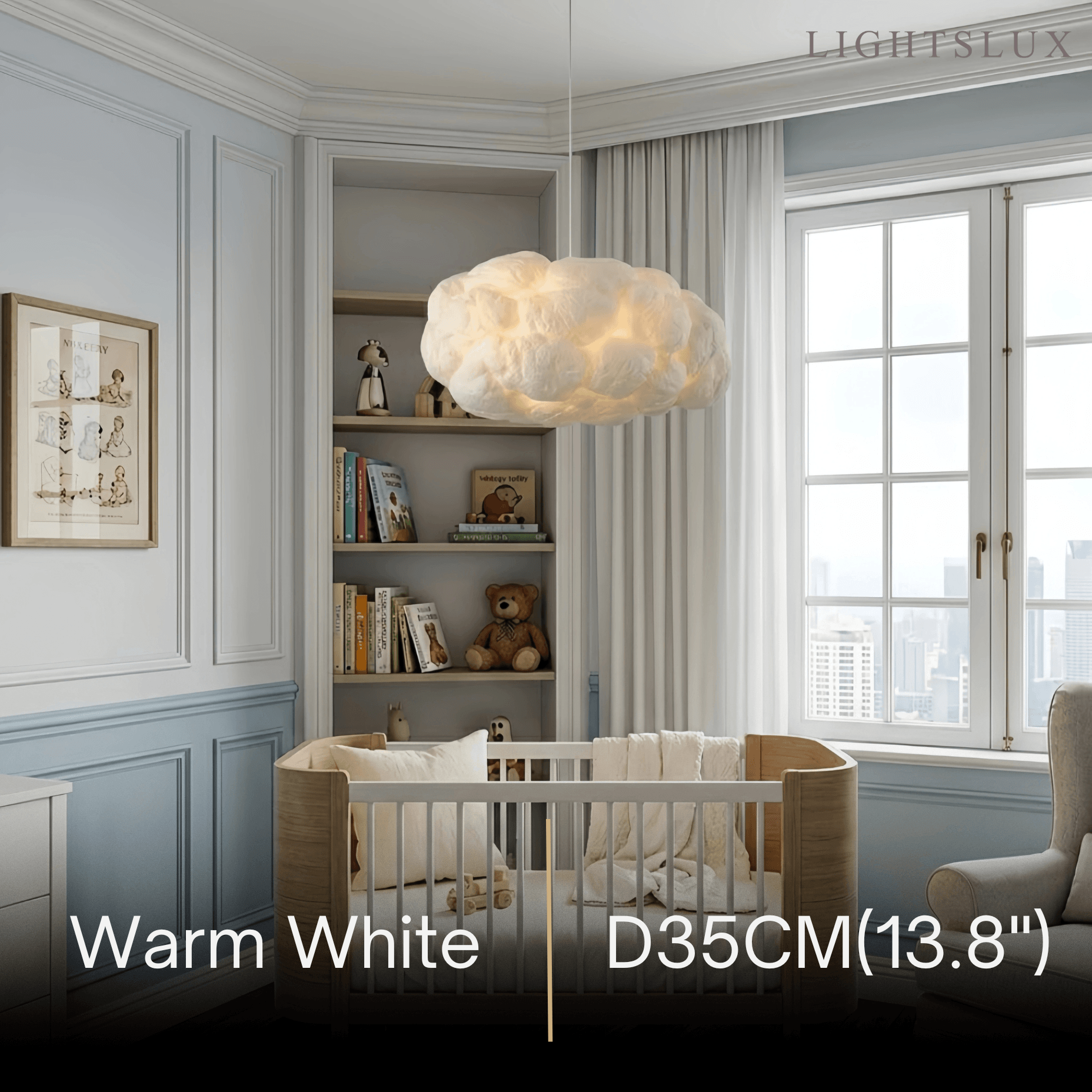 Nordic Cloud Pendant Light - LED White for Living Room - Flindria