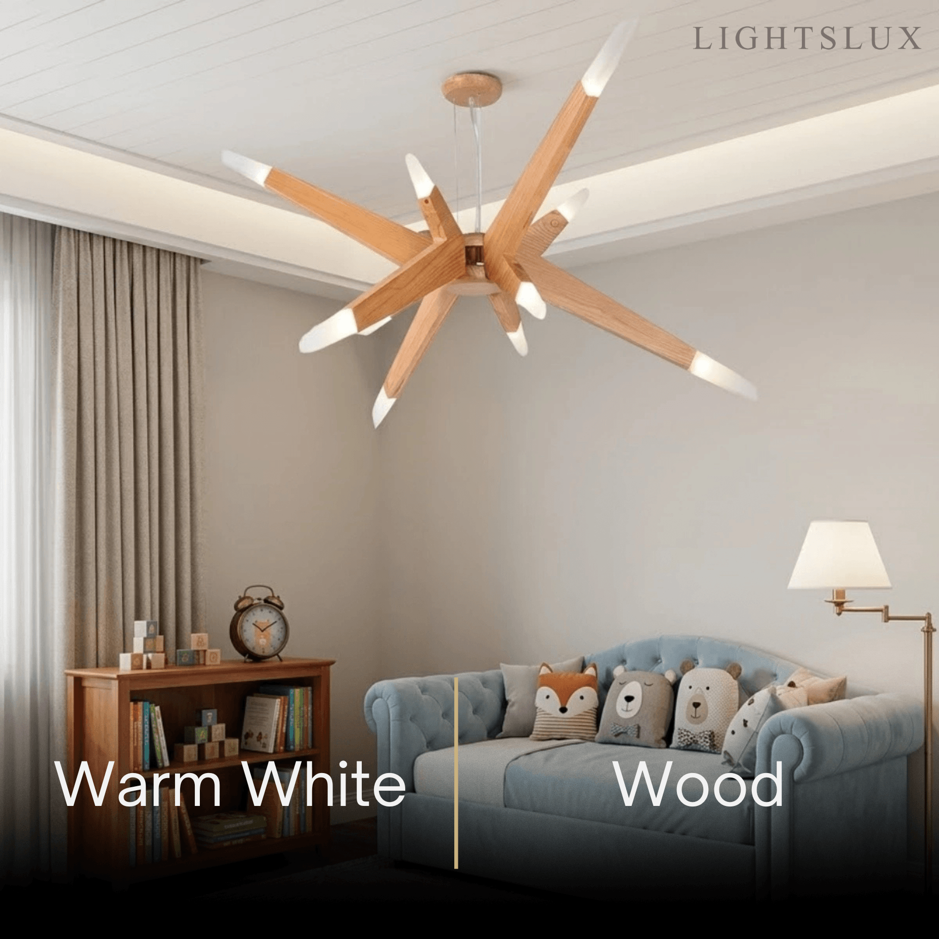 Designer Handmade Branch Wood Pendant Light - Natural Organic Living Room - Flindria
