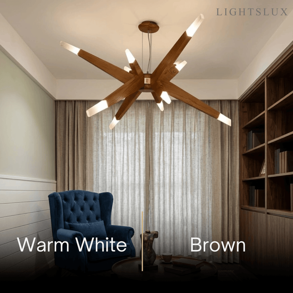 Designer Handmade Branch Wood Pendant Light - Natural Organic Living Room - Flindria