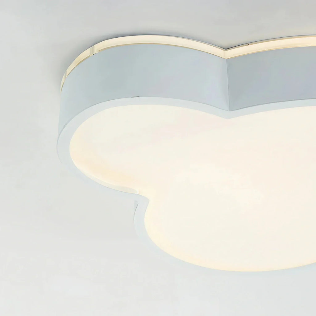 Nowoczesna biała lampa sufitowa natynkowa - metal i akryl w kształcie chmury do sypialni - Flindria