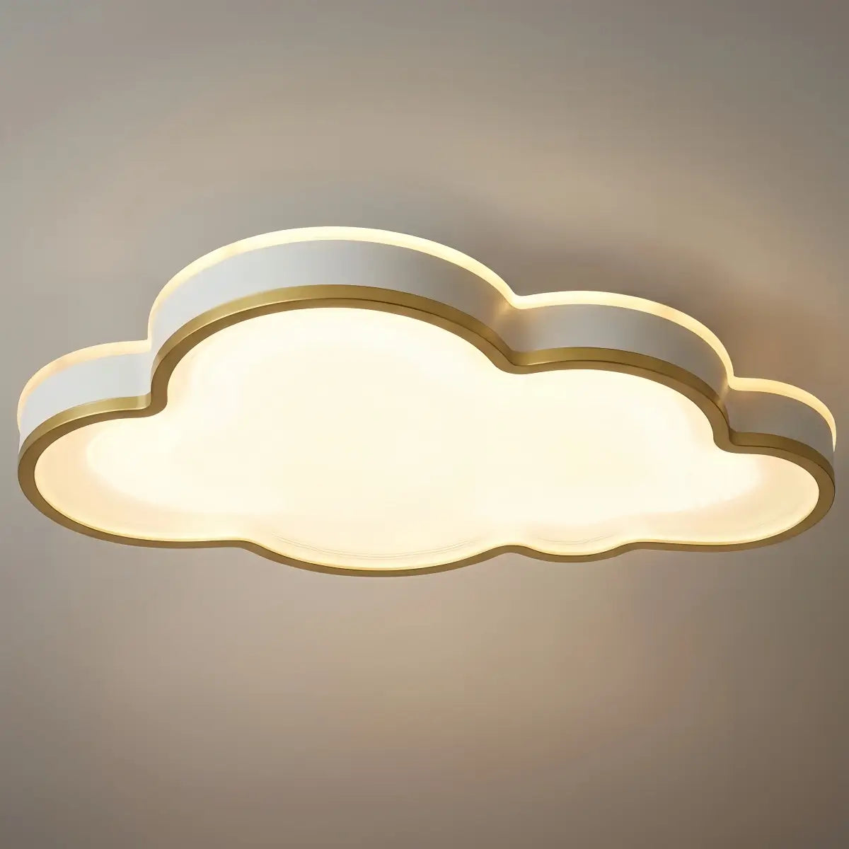 Moderní bílá přisazená stropní lampa - design mraku kov a akryl do ložnice - Flindria