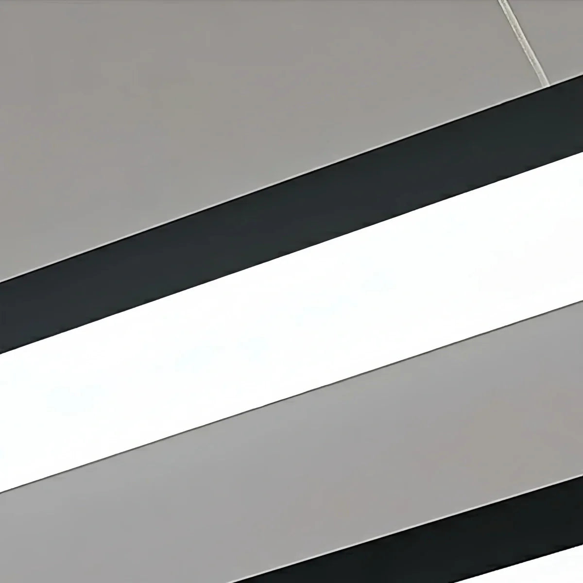 Modern Rectangular Pendant Light - Black Metal/Acrylic for Dining Room - Flindria