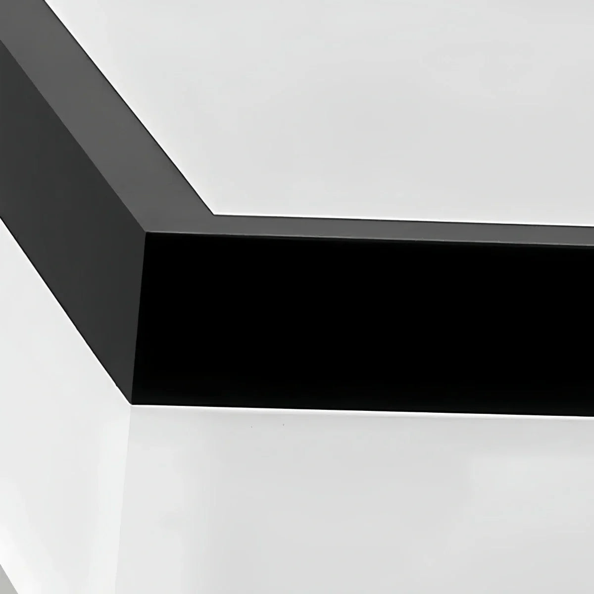 Modern Rectangular Pendant Light - Black Metal/Acrylic for Dining Room - Flindria