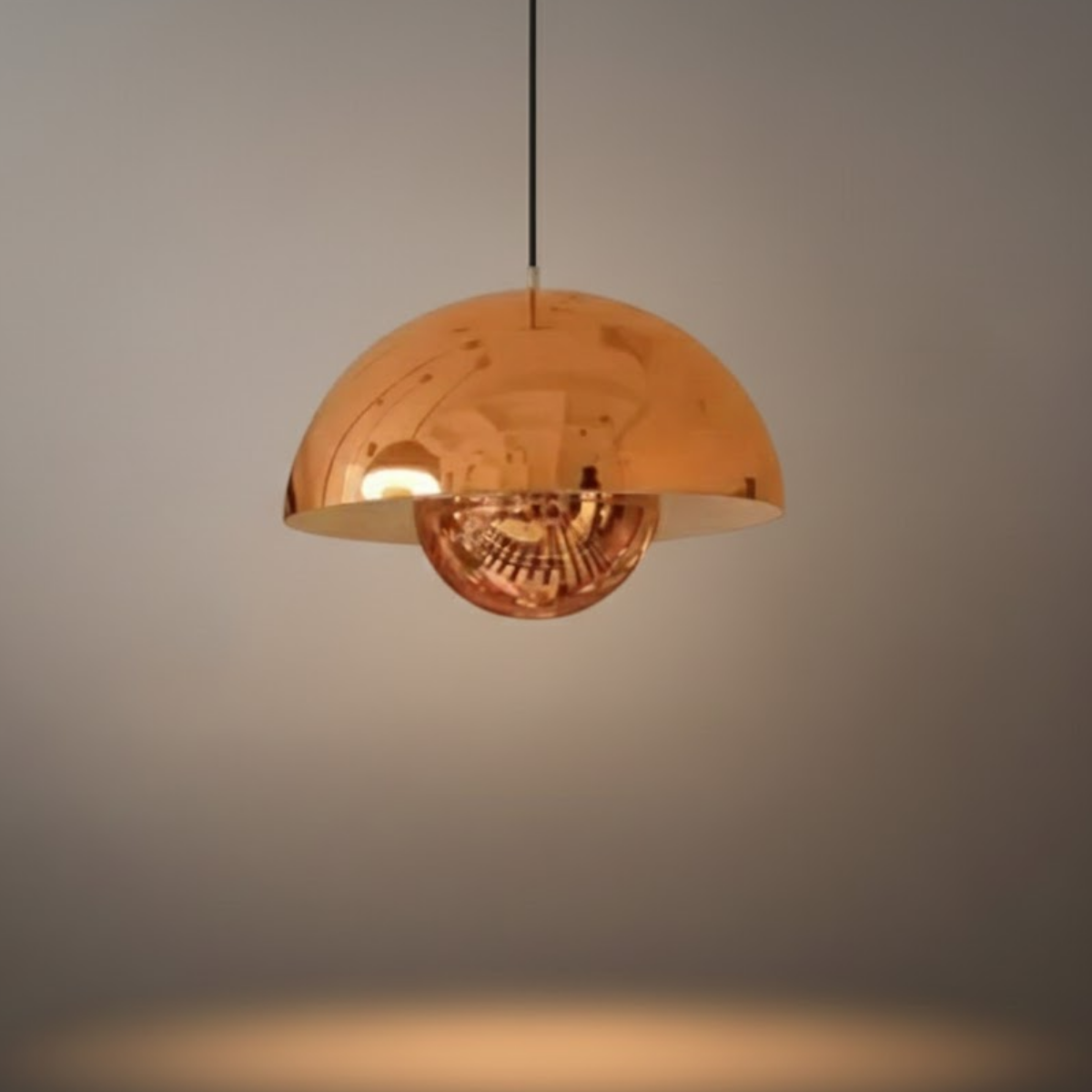 Art Deco Morandi Dome Pendant Light – Colorful Metal Lamp for Bedroom - Flindria