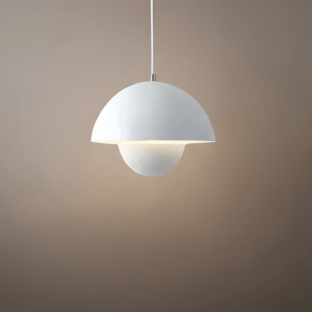 Art Deco Morandi Dome Pendant Light – Colorful Metal Lamp for Bedroom - Flindria