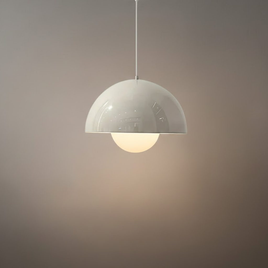 Art Deco Morandi Dome Pendant Light – Colorful Metal Lamp for Bedroom - Flindria