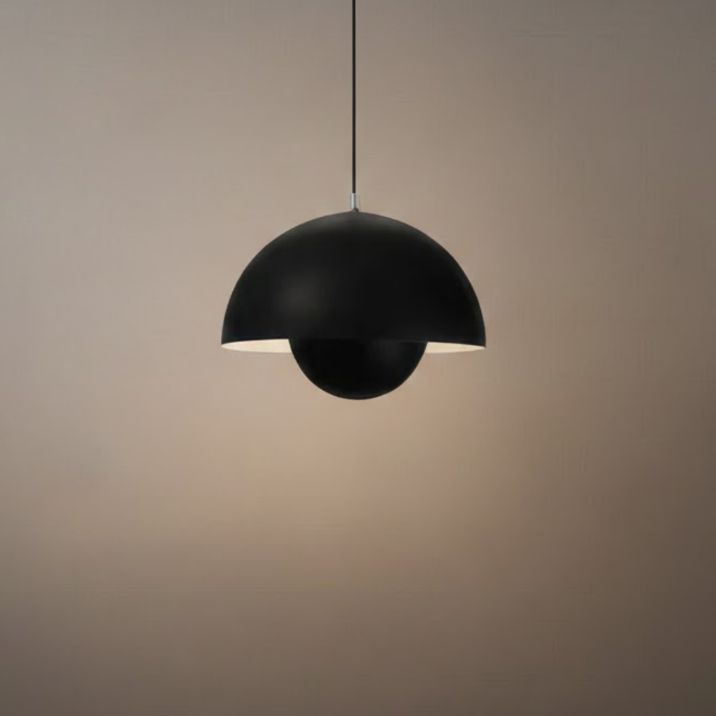 Art Deco Morandi Dome Pendant Light – Colorful Metal Lamp for Bedroom - Flindria