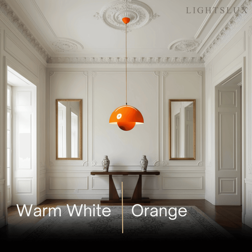 Art Deco Morandi Dome Pendant Light – Colorful Metal Lamp for Bedroom - Flindria