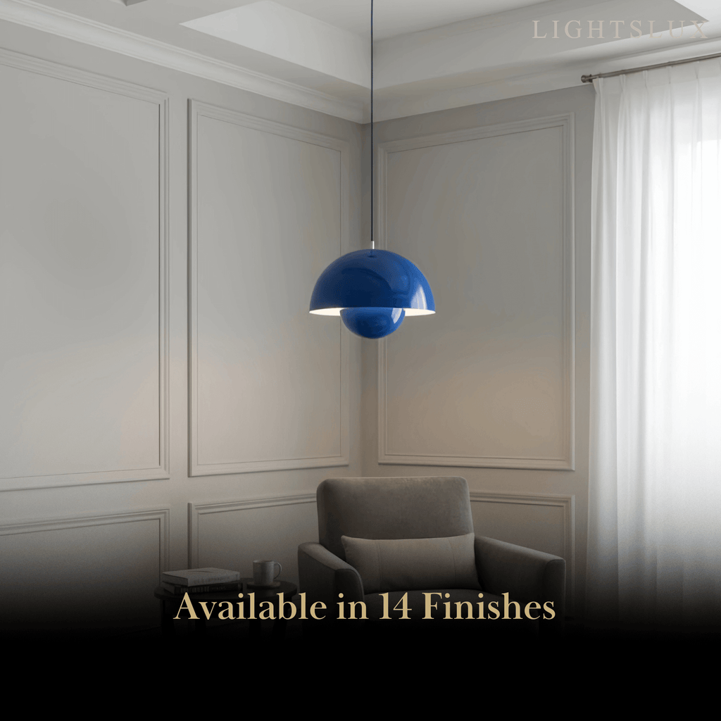 Art Deco Morandi Dome Pendant Light – Colorful Metal Lamp for Bedroom - Flindria