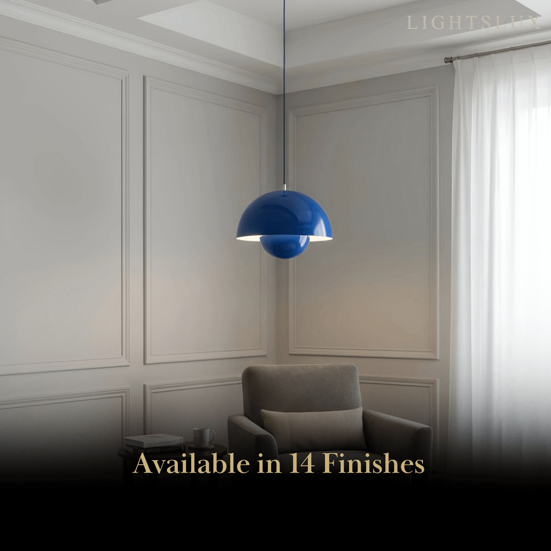 Art Deco Morandi Dome Pendant Light – Colorful Metal Lamp for Bedroom - Flindria