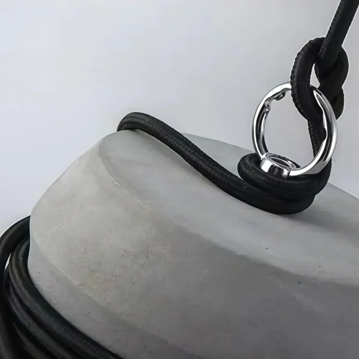 Industriële grijze cement hanglamp – tonvorm voor keukeneiland/eetkamer - Flindria