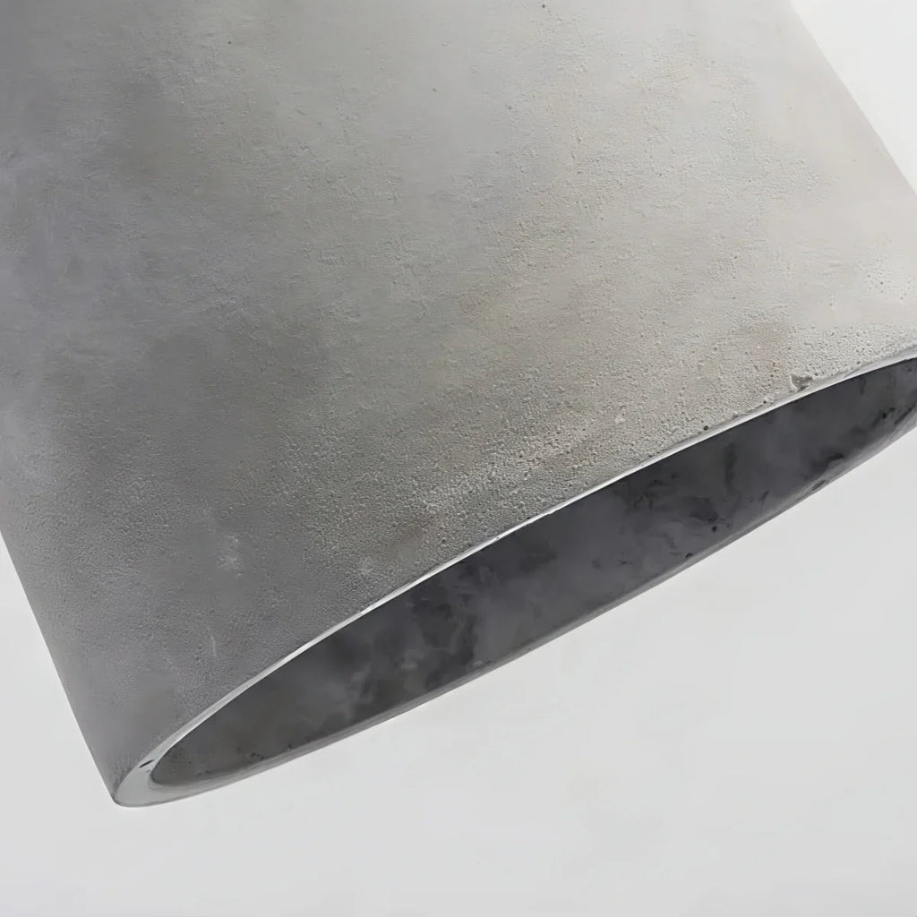 Industriële grijze cement hanglamp – tonvorm voor keukeneiland/eetkamer - Flindria