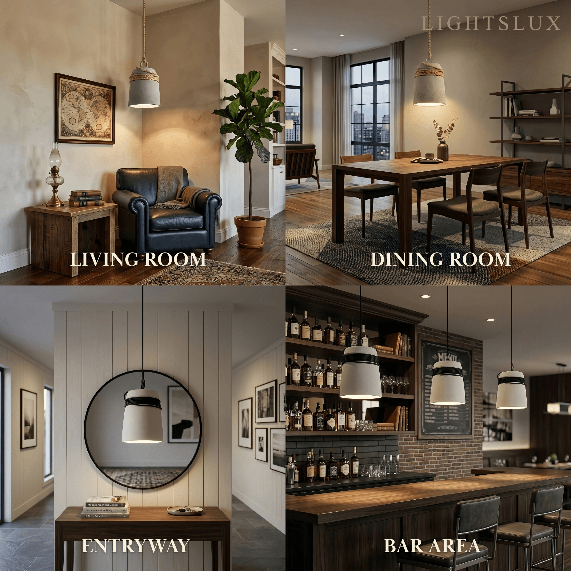 Industriële grijze cement hanglamp – tonvorm voor keukeneiland/eetkamer - Flindria