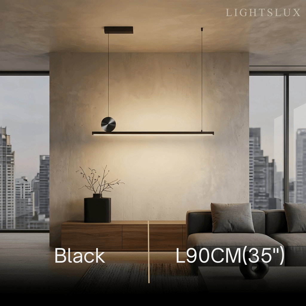 Modern Dimmable Pendant Light - Metal Linear for Living Room - Flindria