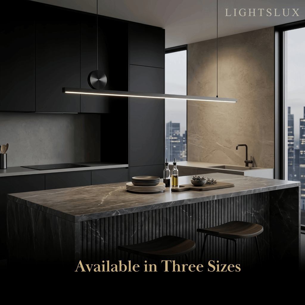 Modern Dimmable Pendant Light - Metal Linear for Living Room - Flindria