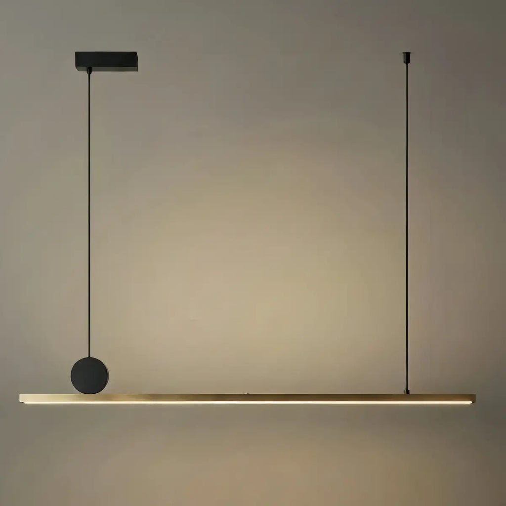 Modern Dimmable Pendant Light - Metal Linear for Living Room - Flindria