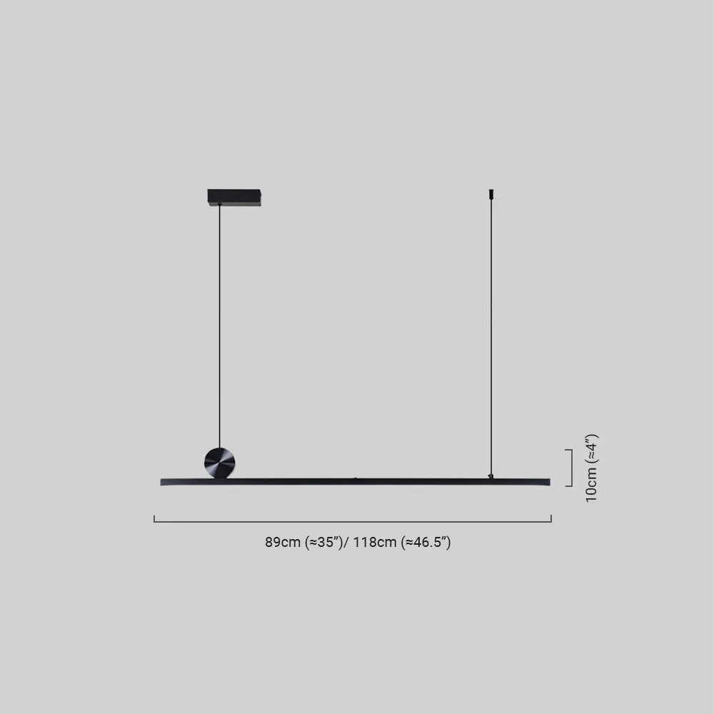 Modern Dimmable Pendant Light - Metal Linear for Living Room - Flindria