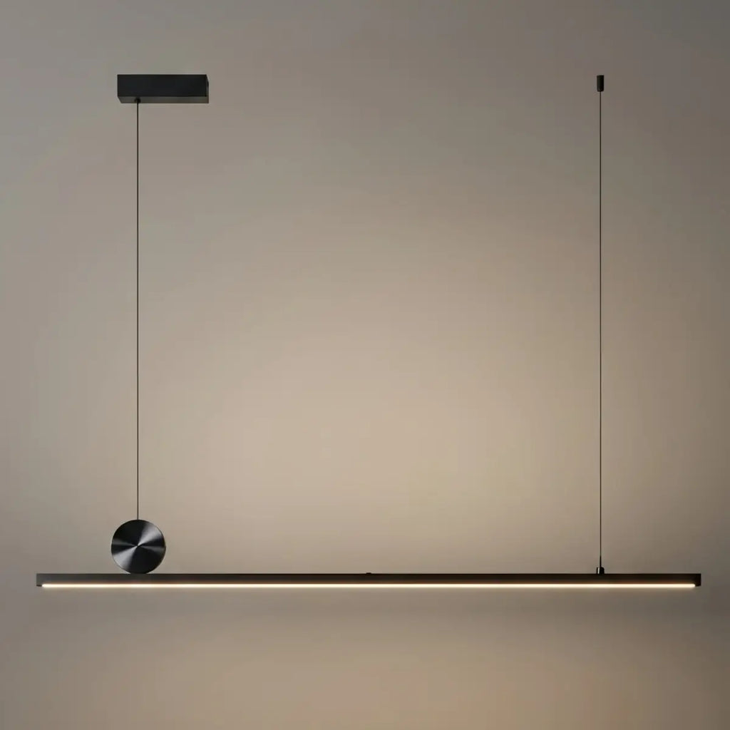 Modern Dimmable Pendant Light - Metal Linear for Living Room - Flindria