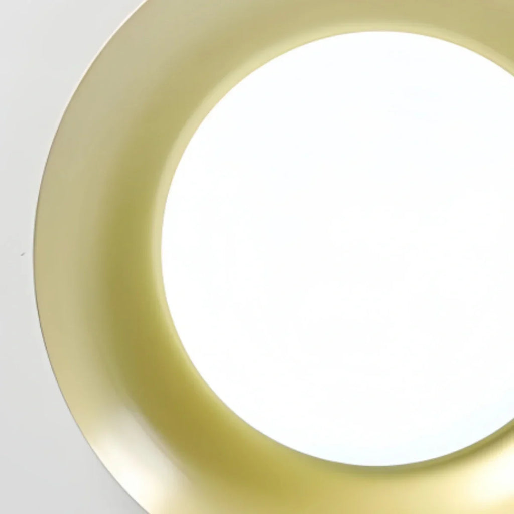Nordic Dimmable Flush Mount Ceiling Light – Round Metal & Brass for Bedroom - Flindria