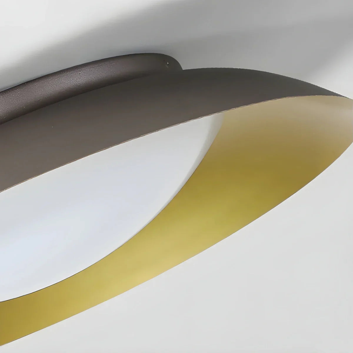 Nordic Dimmable Flush Mount Ceiling Light – Round Metal & Brass for Bedroom - Flindria