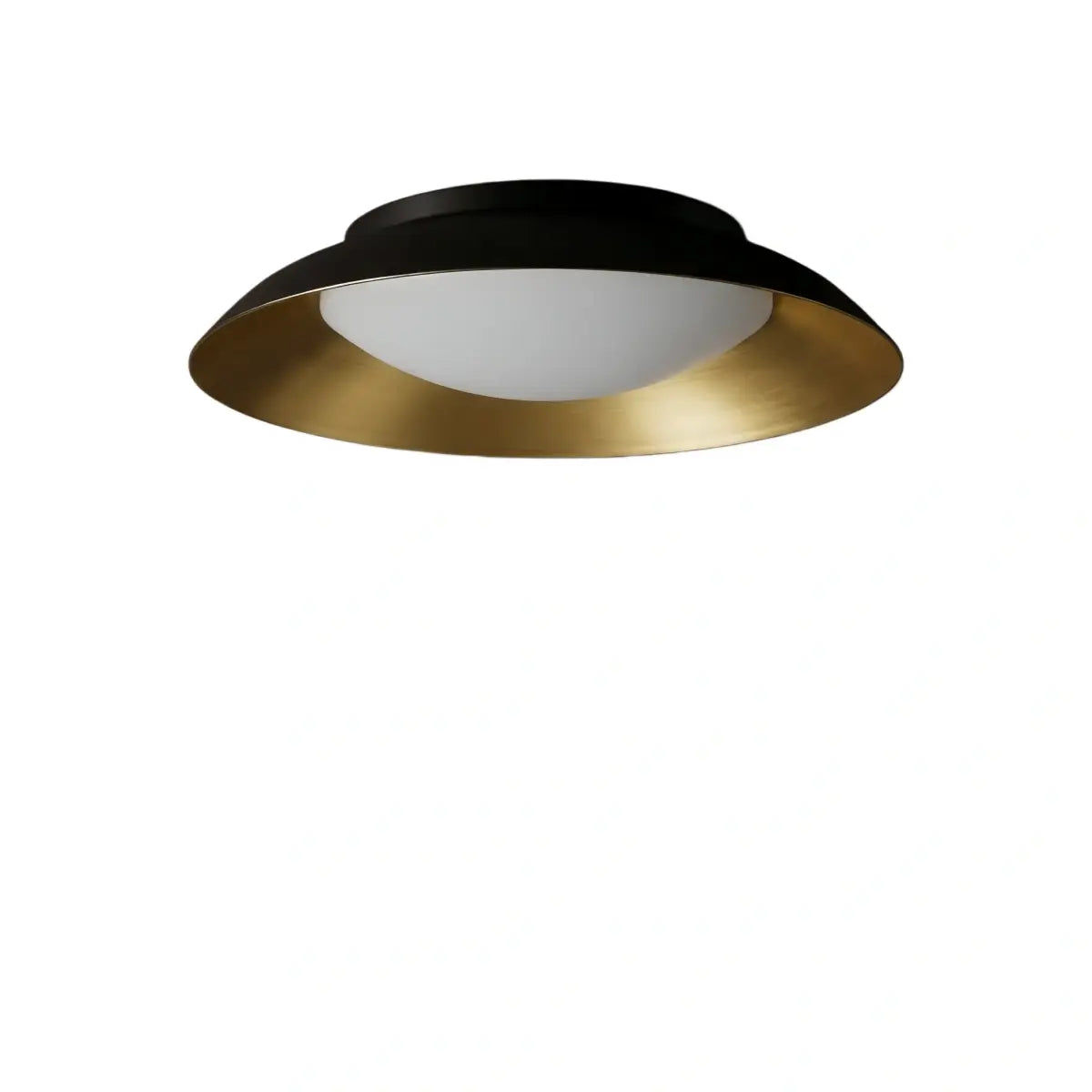 Nordic Dimmable Flush Mount Ceiling Light – Round Metal & Brass for Bedroom - Flindria