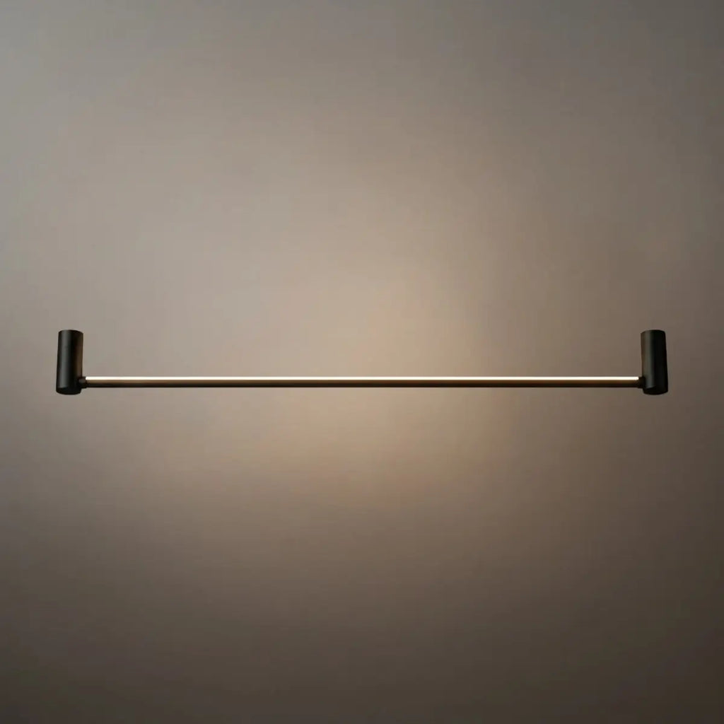 Modern Linear Ceiling Light - Black Metal / Acrylic for Living Room - Flindria