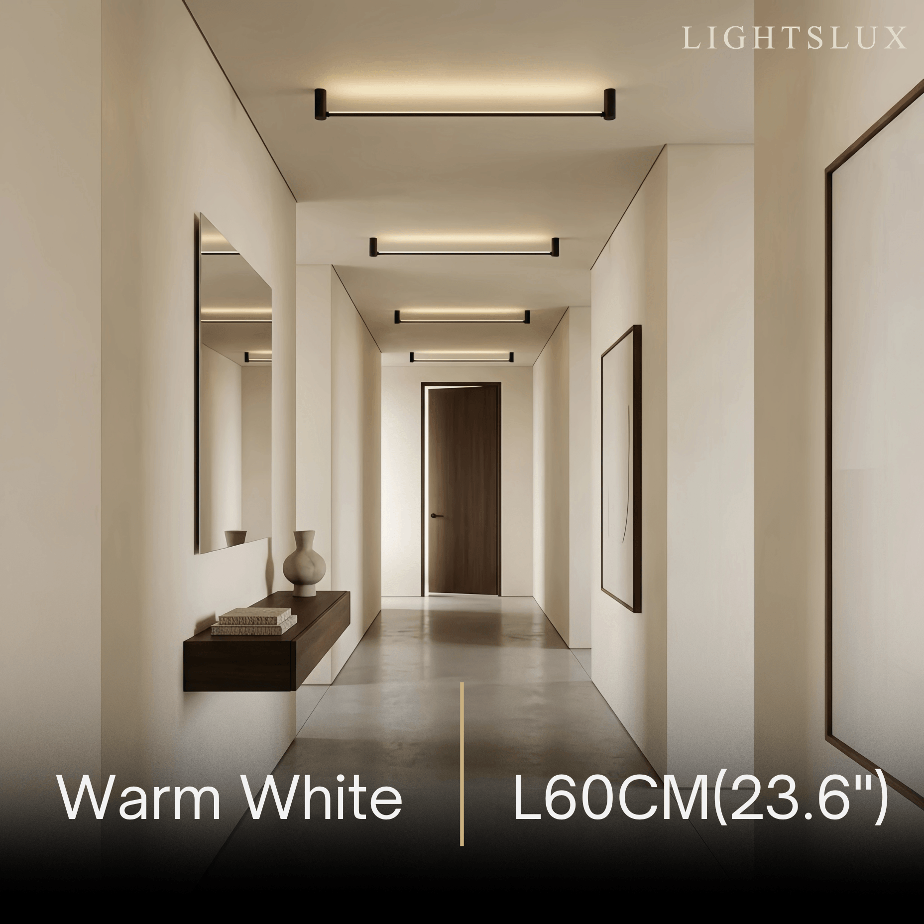 Modern Linear Ceiling Light - Black Metal / Acrylic for Living Room - Flindria