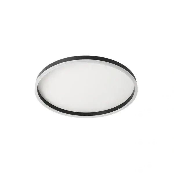 Modern Ring Flush Mount Ceiling Light – Black Metal Lamp Bedroom - Flindria