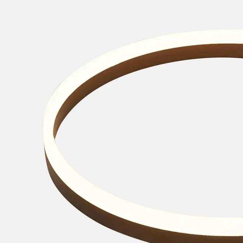 Modern Ring Flush Mount Ceiling Light – Black Metal Lamp Bedroom - Flindria