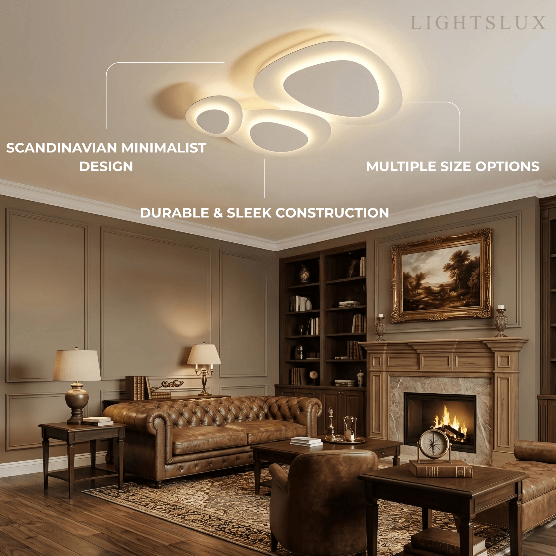 Modern LED Flush Mount Ceiling Light – Nordic Metal Bedroom Fixture - Flindria