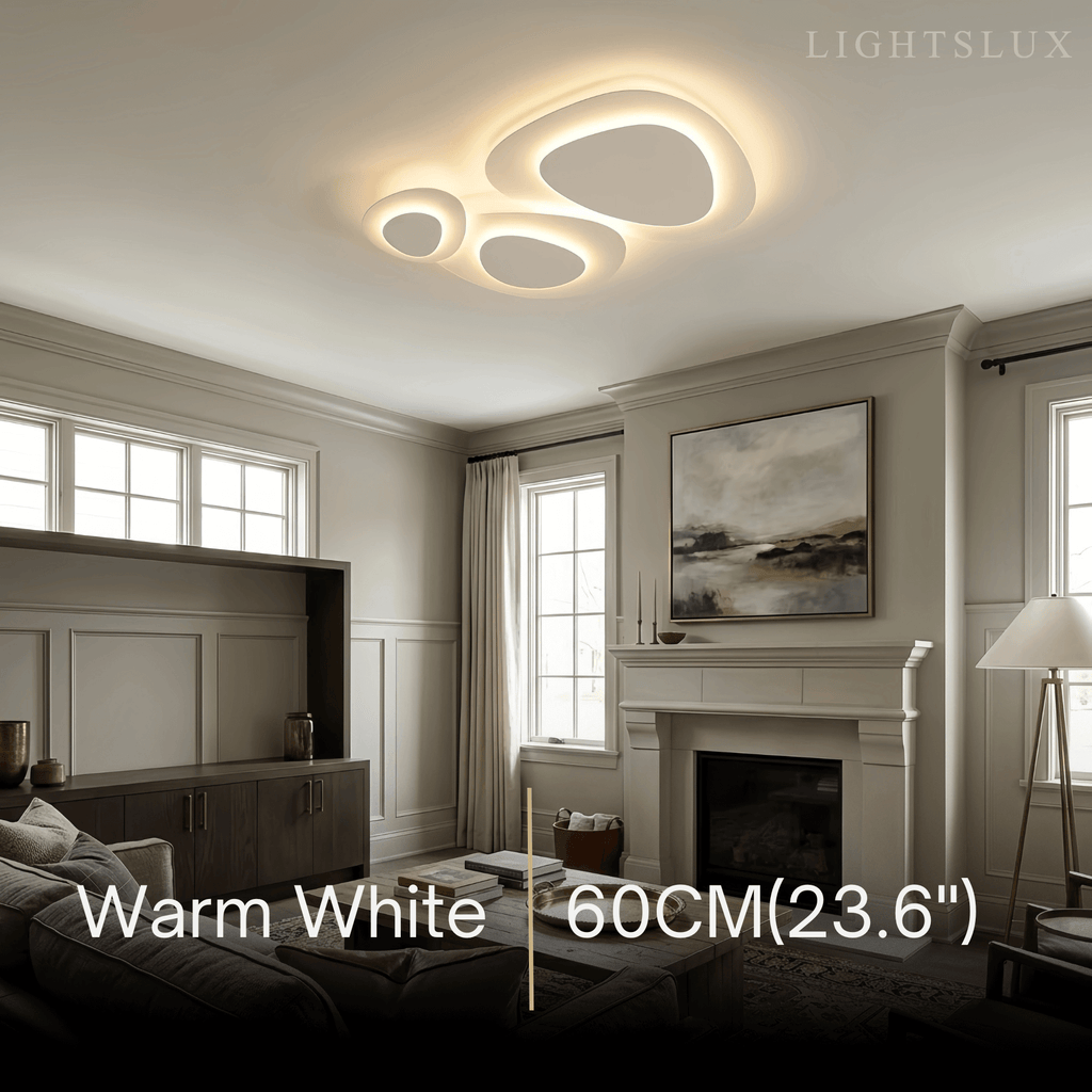 Modern LED Flush Mount Ceiling Light – Nordic Metal Bedroom Fixture - Flindria